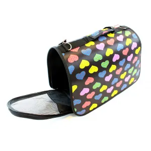 Сумка для перевозки животных, 64 см x 44 см, цветные сердца