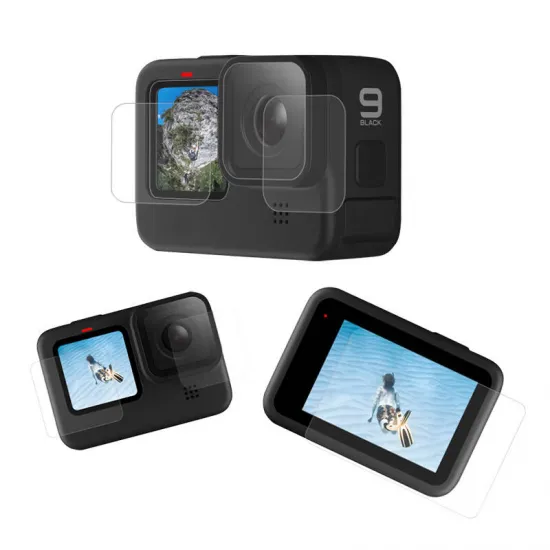 Защитное стекло для GoPro Hero 9/Hero 10/Hero 11/Hero 12, экран, объектив, Telesin GP-FLM-901, 6972860171357
