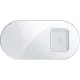 Baseus bezvadu lādētajs 15W 2in1, iPhone, AirPods, max 15W, balts, Baseus Simple 2in1 Wireless Qi Charger WXJK-02