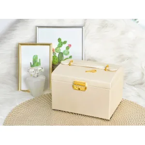 Шкатулка для хранения украшений, бижутерия, бежевый, 00006347