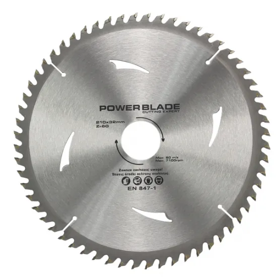 Пильный диск по дереву 210мм x 32, 60T POWER BLADE M09065