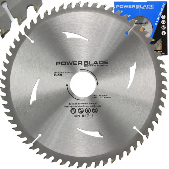 Пильный диск по дереву 210мм x 32, 60T POWER BLADE M09065