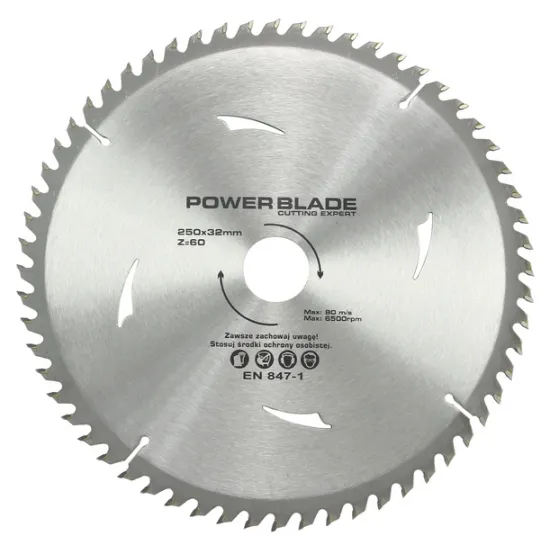 Пильный диск по дереву 250мм x 32, 60T POWER BLADE M09068