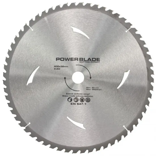 Пильный диск по дереву 400мм x 32, 60T POWER BLADE M09075