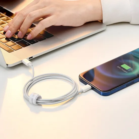 Baseus datu - uzlādes kabelis USB-C uz Lightning, 20W, PD, 1,5m, Basesus CATLYS-B02, balts, 6953156205345