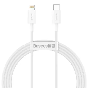 Baseus datu - uzlādes kabelis USB-C uz Lightning, 20W, PD, 1,5m, Basesus CATLYS-B02, balts, 6953156205345