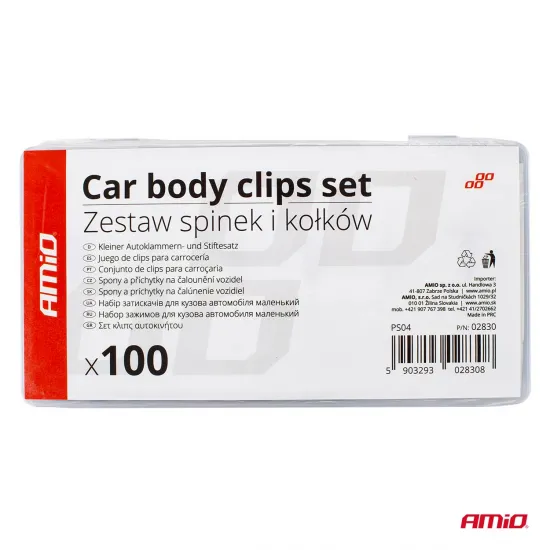 Auto klipši, stiprinājumi 100gab., Amio 02830