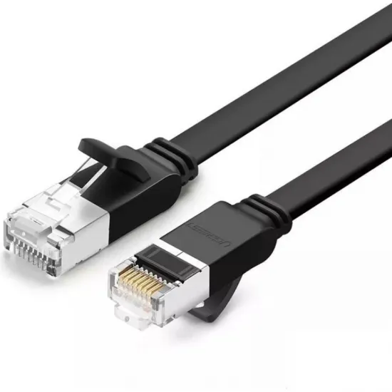 Сетевой кабель RJ45, Cat 6 UTP Flat Ethernet, 5м, UGREEN 50187, черный