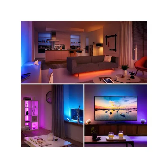 Светодиодная лента с пультом и адаптером, RGB SMD 5050, влагозащита IP65, 5м