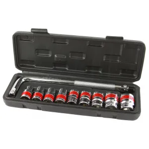 Atslēga ar muciņām, uzgaļiem, 1/2", 10 - 24mm, 10gab., M58200