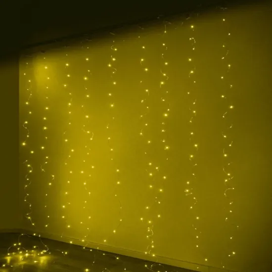 Светодиодная гирлянда, шторы с пультом, 3 х 3м, RGB, 300LED, разноцветные, KX5242_2