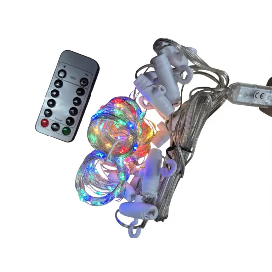 Светодиодная гирлянда, шторы с пультом, 3 х 3м, RGB, 300LED, разноцветные, KX5242_2