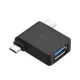 OTG-переходник USB-A 3.0 на USB-C и micro-USB (черный), 2 в 1, UGREEN 30453