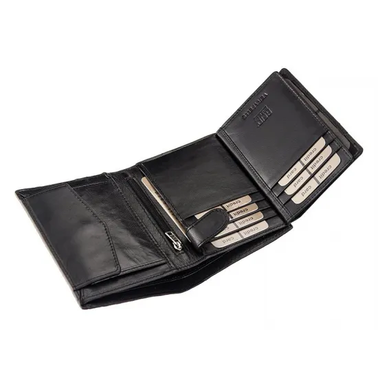 Vīriešu naudas maks, āda, RFID, Pierre Cardin 326-CMP, Nero