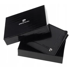 Vīriešu naudas maks, āda, Pierre Cardin 325 YS507.1, melns