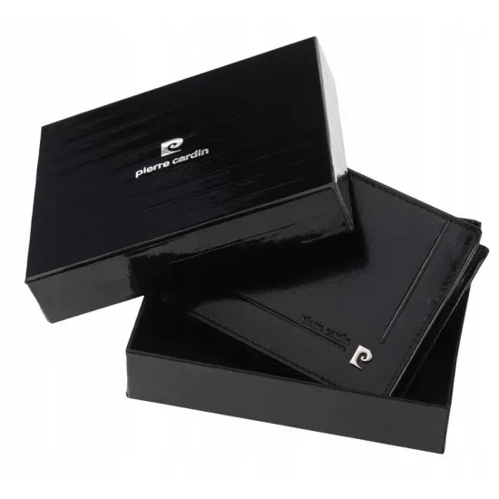 Vīriešu naudas maks, āda, Pierre Cardin 325 YS507.1, melns