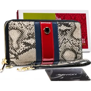 Sieviešu naudas maks, āda, RFID, PETERSON PTN ST-781-2015 SNAKE