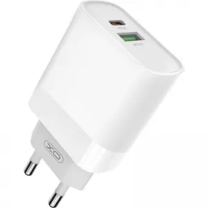 XO iPhone lādētājs 18W + kabelis USB-C uz Lightning, QC3.0, PD, XO L64, balts, 6920680872442