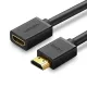 Ugreen HDMI кабель папа-мама HDMI, FullHD, 3D, 0,5 м, UGREEN HD107, 10140, черный