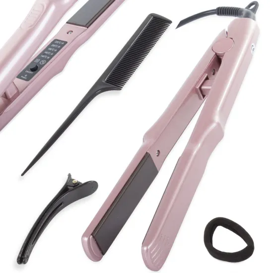 Выпрямитель для волос с регулятором температуры, 140 - 220С, 25 - 60Вт, черный, 24027