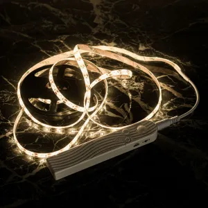 Светодиодная лента с датчиком движения и таймером, 2м, USB, 4 x AAA, теплый белый, KX4942