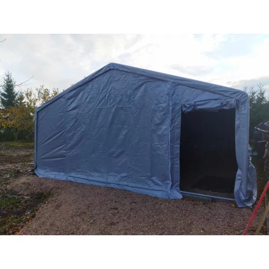 Всесезонная складская палатка, ангар, 5х10х2.5 м. Тент ПВХ 600 г/м 2 , SFR.