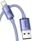 Кабель для передачи данных и зарядки iPhone Lightning 2.4A, 1.2m, 480Mbps, Baseus Crystal Shine CAJY000005, фиолетовый