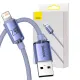 Кабель для передачи данных и зарядки iPhone Lightning 2.4A, 1.2m, 480Mbps, Baseus Crystal Shine CAJY000005, фиолетовый