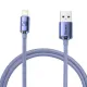 Кабель для передачи данных и зарядки iPhone Lightning 2.4A, 1.2m, 480Mbps, Baseus Crystal Shine CAJY000005, фиолетовый