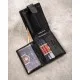 Подарочный набор Мужской кошелек + брелок, кожа, RFID, PETERSON PTN SET-M-N003L-GVT Черный