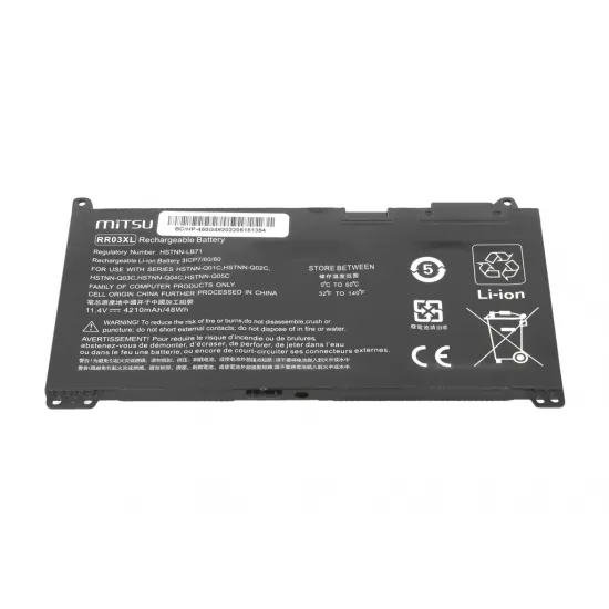 Аккумуляторы HP G4 430, 440, 450, 455, 470, MT20, 11.4В, 4210 мАч (48 Втч), Mitsu BC/HP-450G4