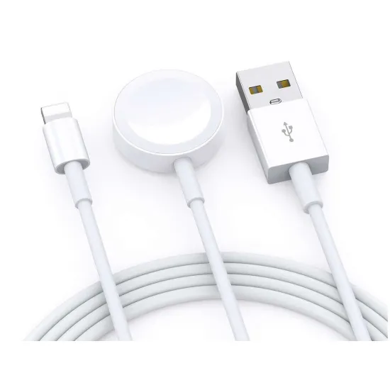 Lādētājs + kabelis Qi Lightning 2in1 Apple Watch / iPhone, 20W, melns, Alogy 9313/10969, 5907765654316, 5907765638170