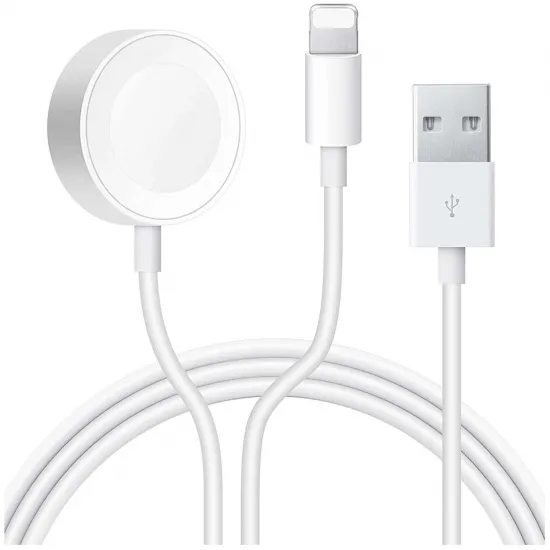 Lādētājs + kabelis Qi Lightning 2in1 Apple Watch / iPhone, 20W, melns, Alogy 9313/10969, 5907765654316, 5907765638170