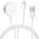 Lādētājs + kabelis Qi Lightning 2in1 Apple Watch / iPhone, 20W, melns, Alogy 9313/10969, 5907765654316, 5907765638170