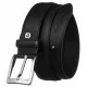 Ремень мужской кожаный, 105см, Pierre Cardin 9025 NERO, черный, 5903051167331