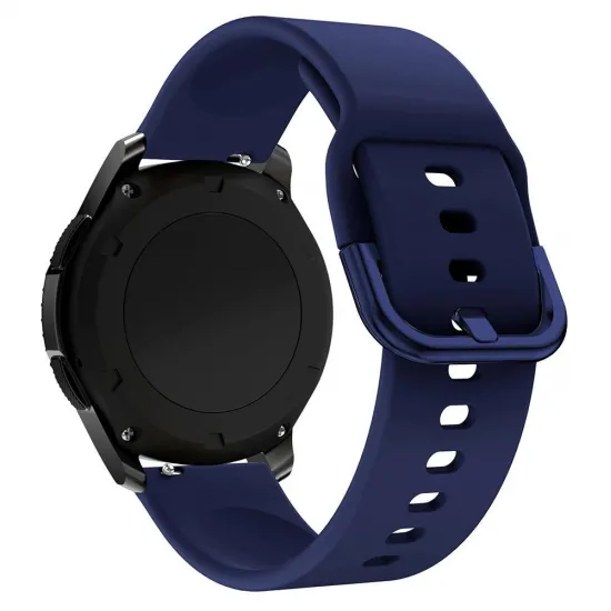 Универсальный силиконовый ремешок для смарт-часов, браслет 20 мм, Hurtel Silicone Strap TYS 04, темно-синий, 9145576259306