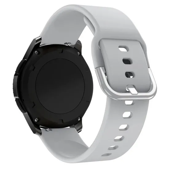 Универсальный силиконовый ремешок для часов - браслет 20 мм, Hurtel Silicone Strap TYS 04, серый, 9145576259337