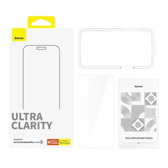 Защитное стекло из закаленного стекла для Iphone 13 Pro Max / 14 Plus (прозрачное), Baseus OS Diamond Series HD P60057400203-01, 6932172634490