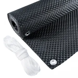 Balkona pārsegs 5m x 0,9m, 830g/m2, melns, L52A