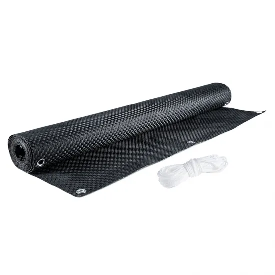 Balkona pārsegs 5m x 0,9m, 830g/m2, melns, L52A