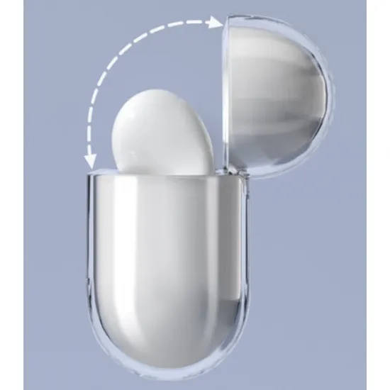 Ciets aizsargapvalks austiņām Airpods 2 / Airpods 1, caurspīdīgs, Riff 9145576238615