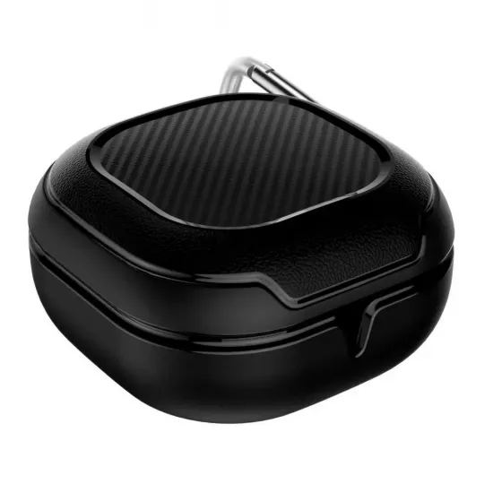 Aizsargapvalks - korpuss austiņām Samsung Galaxy Buds 2 Pro / 2 / Live / Pro, melns, Rough Carbon 9589046926358