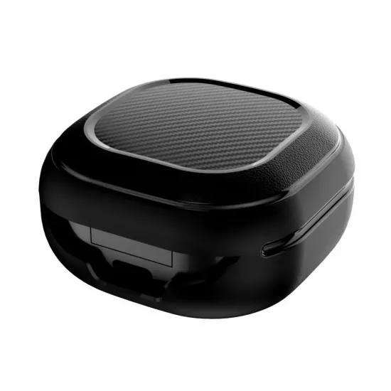 Aizsargapvalks - korpuss austiņām Samsung Galaxy Buds 2 Pro / 2 / Live / Pro, melns, Rough Carbon 9589046926358
