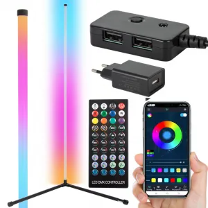 Светодиодный RGB-торшер 1м, пульт дистанционного управления, Bluetooth, 12329