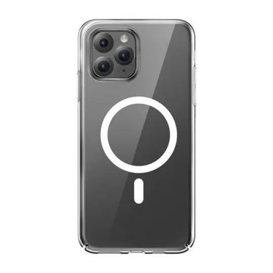Maciņš iPhone 11 Pro (caurspīdīgs) + rūdīts stikls + tīrīšanas komplekts, Baseus Magnetic Crystal Clear ARSJ010102, 6932172627737