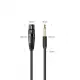 Микрофонный кабель XLR (гнездо) — разъем 6,35 мм (папа), 3 м, Ugreens AV131, 20720, 6957303827206