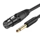 Микрофонный кабель XLR (гнездо) — разъем 6,35 мм (папа), 3 м, Ugreens AV131, 20720, 6957303827206