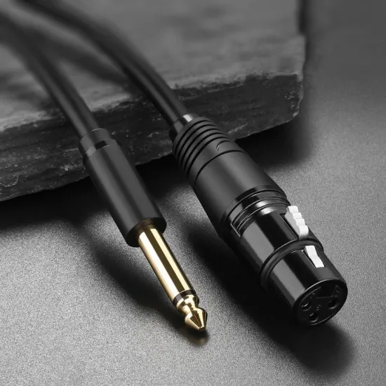 Микрофонный кабель XLR (гнездо) — разъем 6,35 мм (папа), 3 м, Ugreens AV131, 20720, 6957303827206
