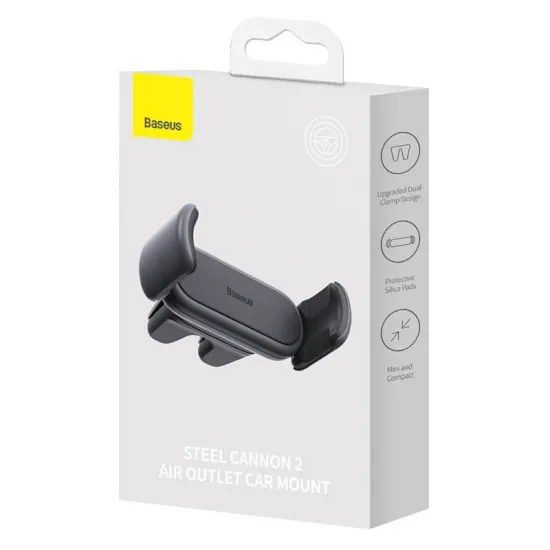 Автомобильный держатель для телефона на решетку, Baseus Steel Cannon 2, SUGP000001, 6932172612207