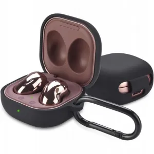 Silikona korpuss Icon ”2” priekš Samsung Galaxy Buds 2 Pro / 2 / Live / Pro, melns, 9589046926365